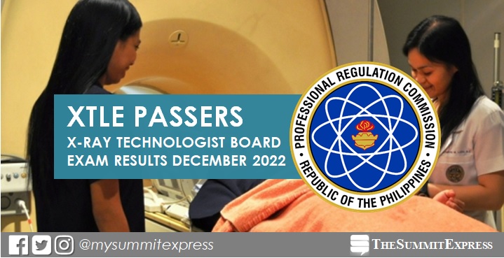 XTLE Passers: December 2022 X-Ray Technologist board exam results