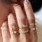 15Pcs/Set Bohemian Women Heart Rhinestone Stackable Finger Ring Jewelry Gift