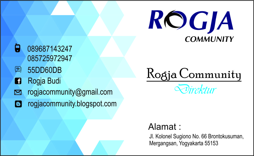 Desain Kartu Nama 1 box 1 muka ~ ROGJA COMMUNITY