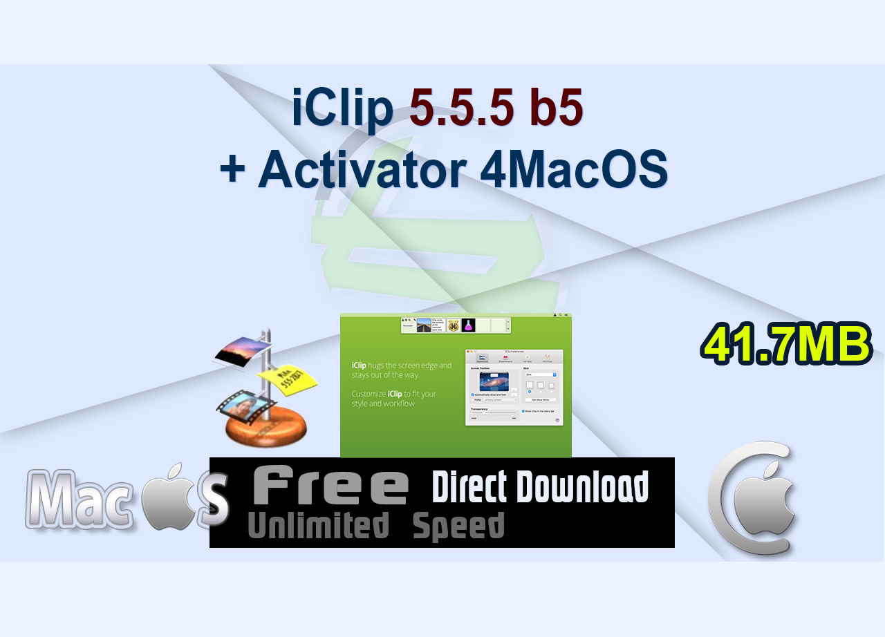 iClip 5.5.5 b5 + Activator 4MacOS