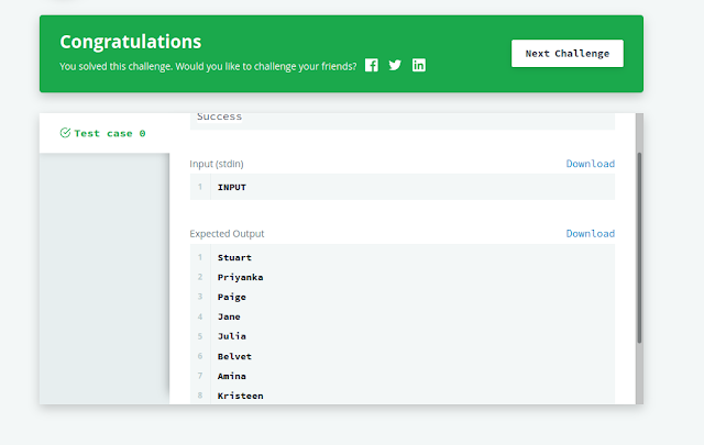 Placements-Hackerrank solution output