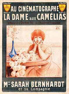 LA DAME AUX CAMÉLIAS. Cartel: 120 x 160 cms. Francia. Autor: Robert Kastor. LA DAMA DE LAS CAMELIAS. La dame aux camélias. 1912. Francia. Dirección: André Calmettes, Louis Mercanton, Henri Pouctal. Reparto: Sarah Bernhardt, Lou Tellegen, Paul Capellani, Henri Desfontaines, Jean Chameroy, Suzanne Seylor, Henri Pouctal.