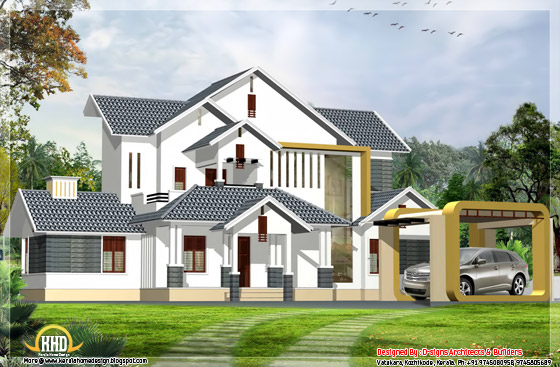 4 bedroom India contemporary home design