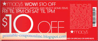 Free Printable Macy's Coupons