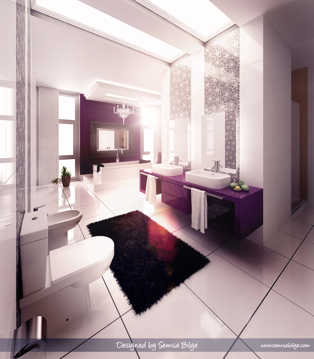 Purple Bathroom