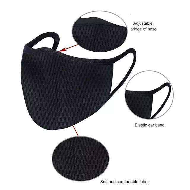 Fashiol Dust Masks Breathable Reusable for Outdoor Sport Half Face Ear loop Mask