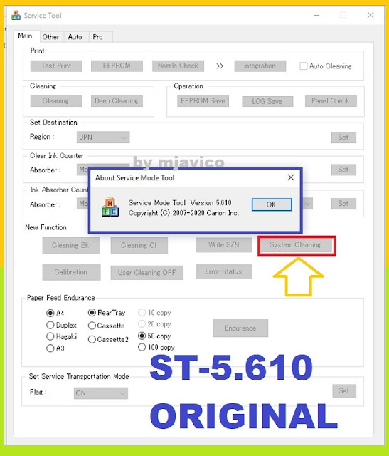 canon service tool v.5610