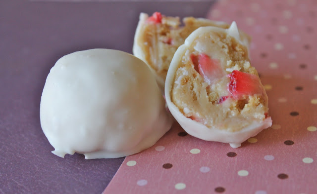 Strawberry Shortcake Truffles via The Taste Tester