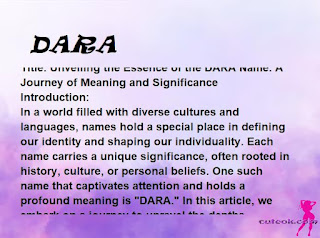 meaning of the name "DARA"