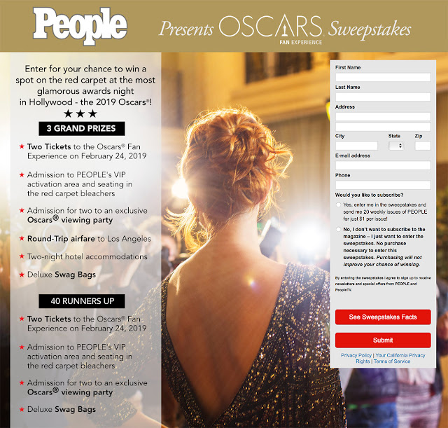 People Magazine contest screenshot
