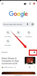 Menonaktifkan Discover di Google Chrome