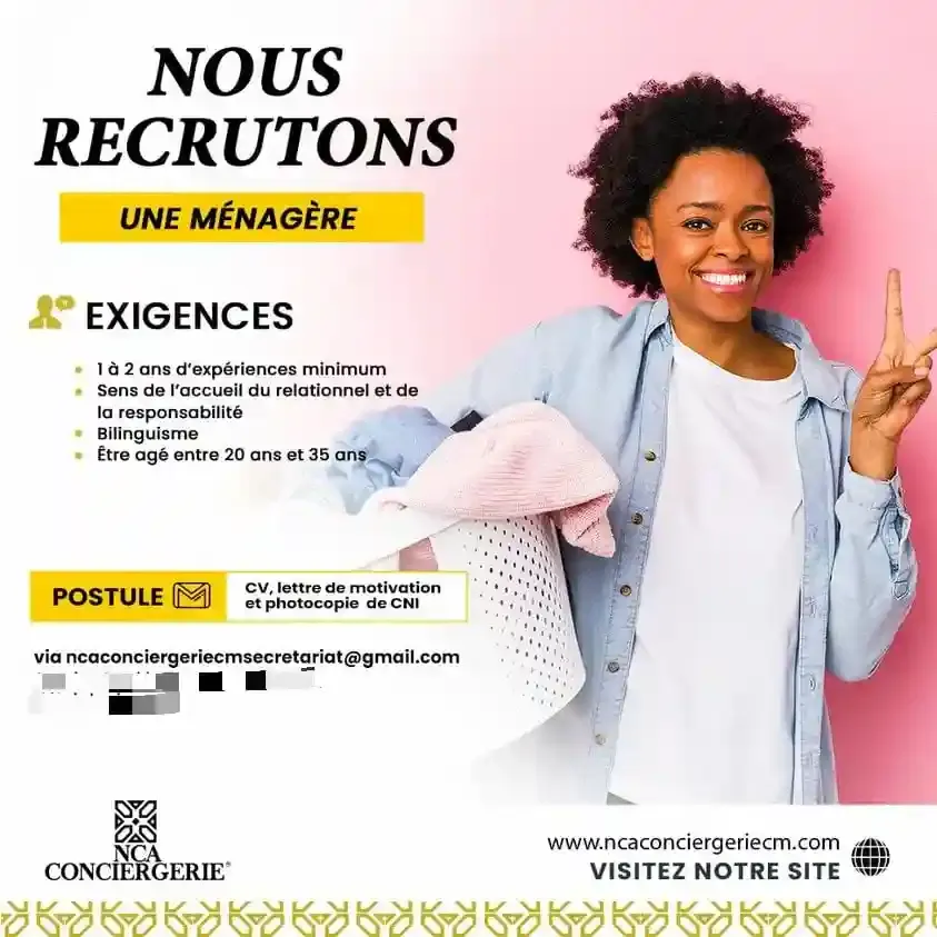 Offre d'emploi: ménagère