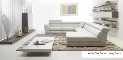 White Sofa Sets in Living Room