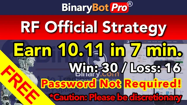 RF Official Strategy | Binary Bot | Free Download