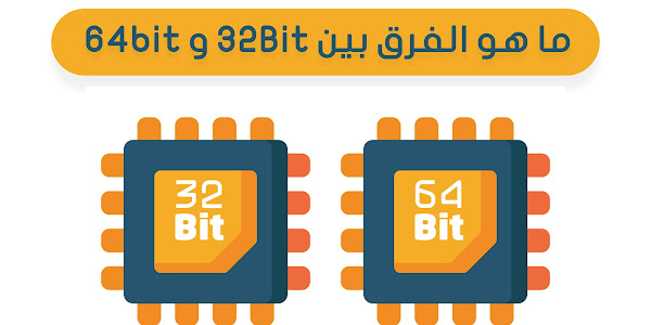 ماهو الفرق بين نظام 32 بت ونظام 64 بت في اجهزة الكمبيوتر | What is the difference between a 32-bit system and a 64-bit system in computers ؟