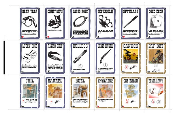 Robbers' Roost BANG! Card Game POD Progress