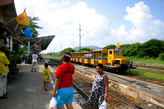 Kanchanaburi Train Station & Royal Yellow Train