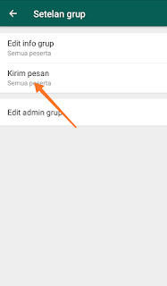 Cara mudah agar admin WhatsApp yang bisa kirim pesan di grup