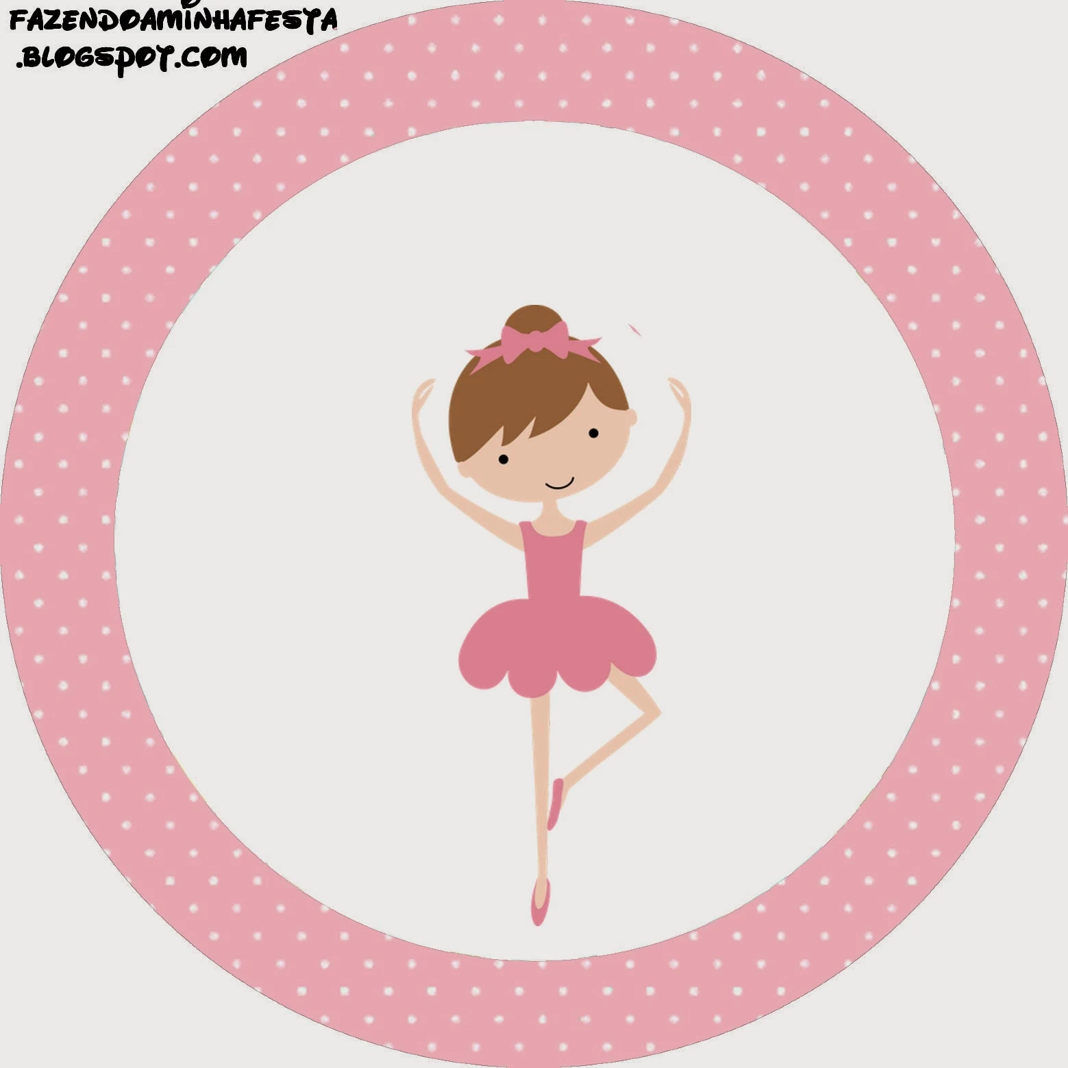 Ballerina Free Printable Toppers.