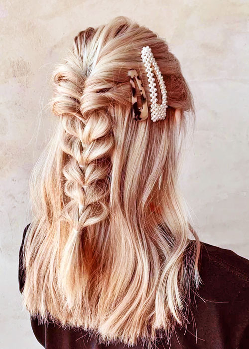 Peinados con trenzas elegantes : Semirecogido fácil