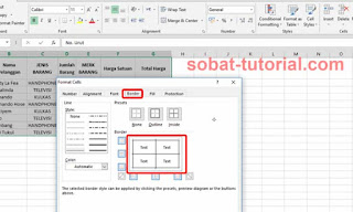 Cara Membuat Garis Tabel di Excel