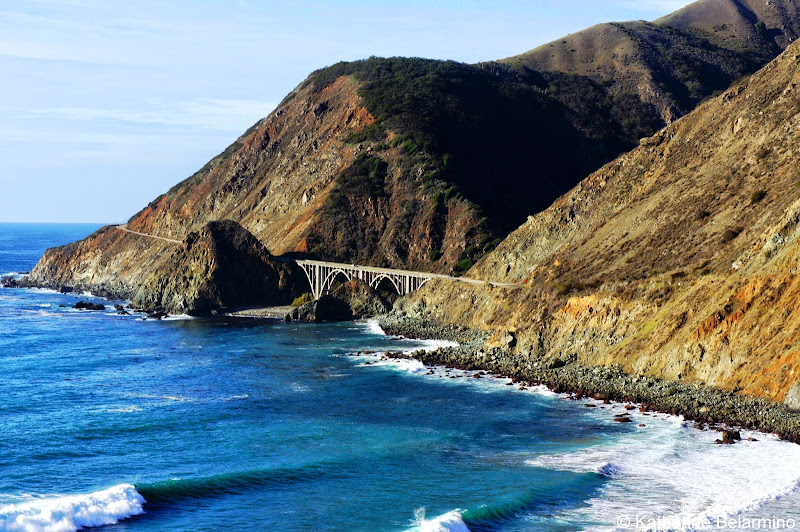 Big Creek Bridge California Coastal Drive Through Big Sur