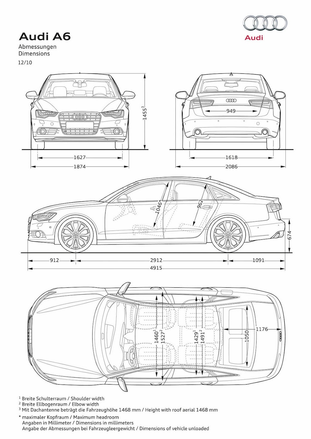 2012 Audi A6 Car Dimension Review