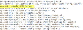 Apache HTTP Server is called apache2