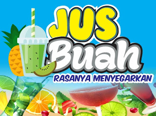 Membuat desain banner jualan jus buah