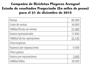 como preparar un presupuesto, estado de resultado proyectado