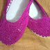 ZAPATOS BALLERINAS FUTSIA A CROCHET