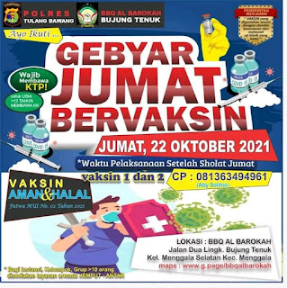 Poster undangan ajakan vaksinasi covid 19