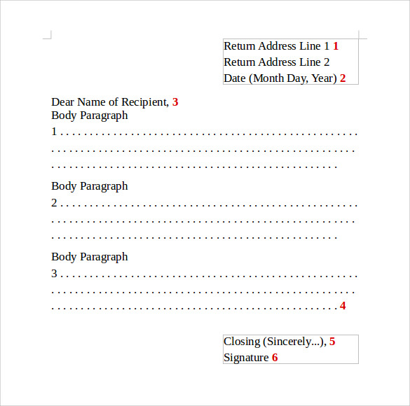 Sample Informal Letter Templates In Ms