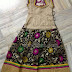 Black Benaras Floral Lehenga 