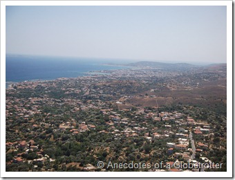 View of Chios town from the bus