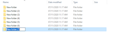 Mengubah Nama Default New Folder
