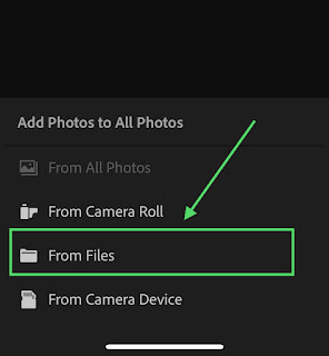Click on From Files to import preset file