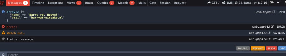 [Laravel] 安裝 Laravel Debugbar
