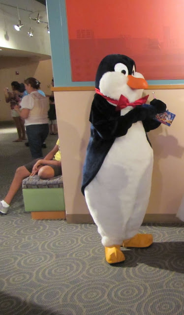 Mr. Penguin Signing Autographs in the Animation Building Disney's Hollywood Studios