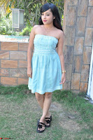 Sahana New cute Telugu Actress in Sky Blue Small Sleeveless Dress ~  Exclusive Galleries 041.jpg