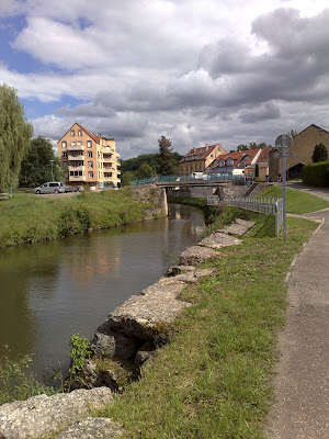 bridge,  island, sarreguemines