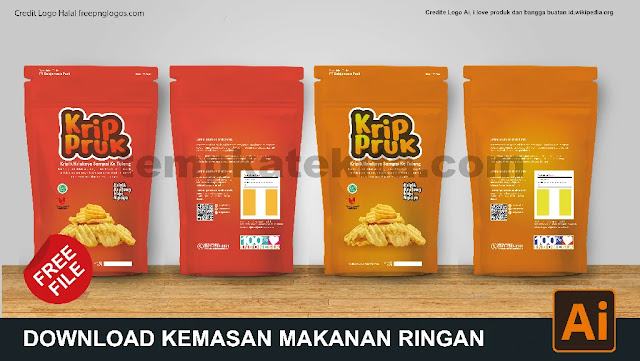 Download Desain Kemasan Makanan Ringan Kripik Coreldraw Dan Photoshop Gratis