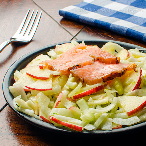 Fennel and Apple Salad with Smoked Salmon