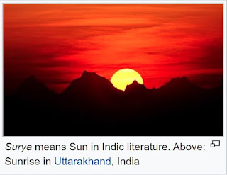 Surya means sun