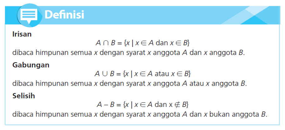 definisi operasi biner himpunan