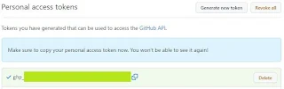 hasil generate token github