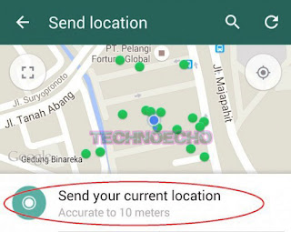 cara mengirim lokasi via whatsapp android