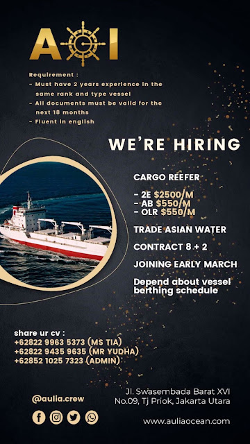 Urgent Hiring Seafarer with Requirement Joining March 2024