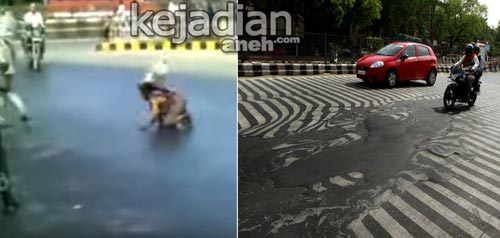 Jalanan Aspal Di India Meleleh Akhir Suhu Panas 51 Derajat Celcius