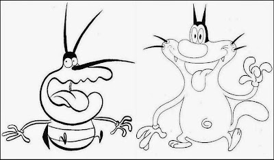 Desenhos para Colorir Oggy e as Baratas – Imagens para Imprimir